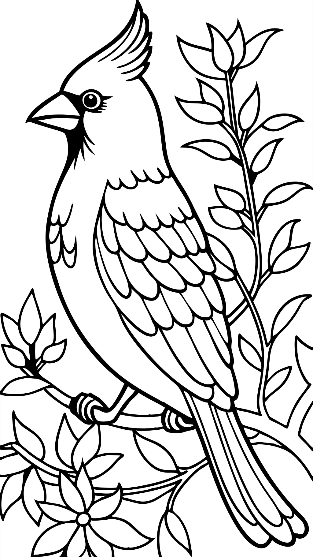 coloring page cardinal